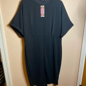 Boohoo black pencil dress